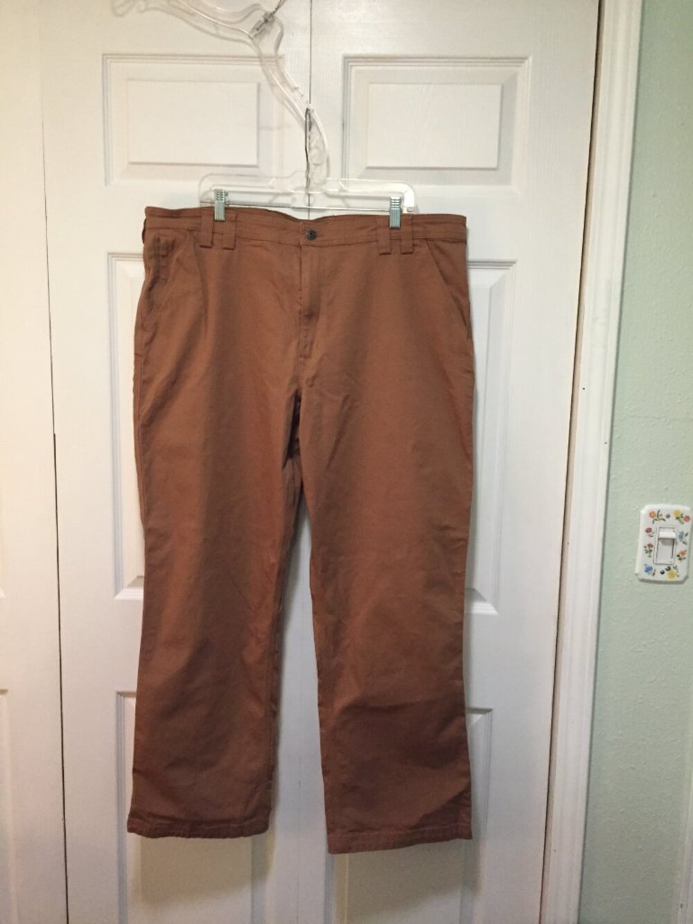 Duluth Trading Co Flex Fire Hose Relaxed Fit Cargo Pants Mens 42 X 32 Brown